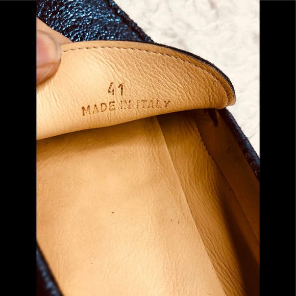 M. Gemi metallic leather woman  loafers size 41 - Picture 8 of 10